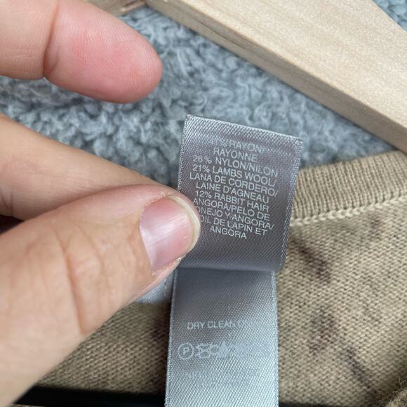 LIZ CLAIBORNE Knit Top Large Petite Animal Print Y2K Western Safari Vtg Sweater - Picture 4 of 8